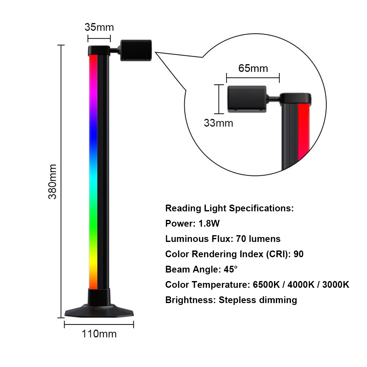 スマートライトバー LED RGB 音楽同期 アプリ制御 U - Desk Setup Art のレビューと価格