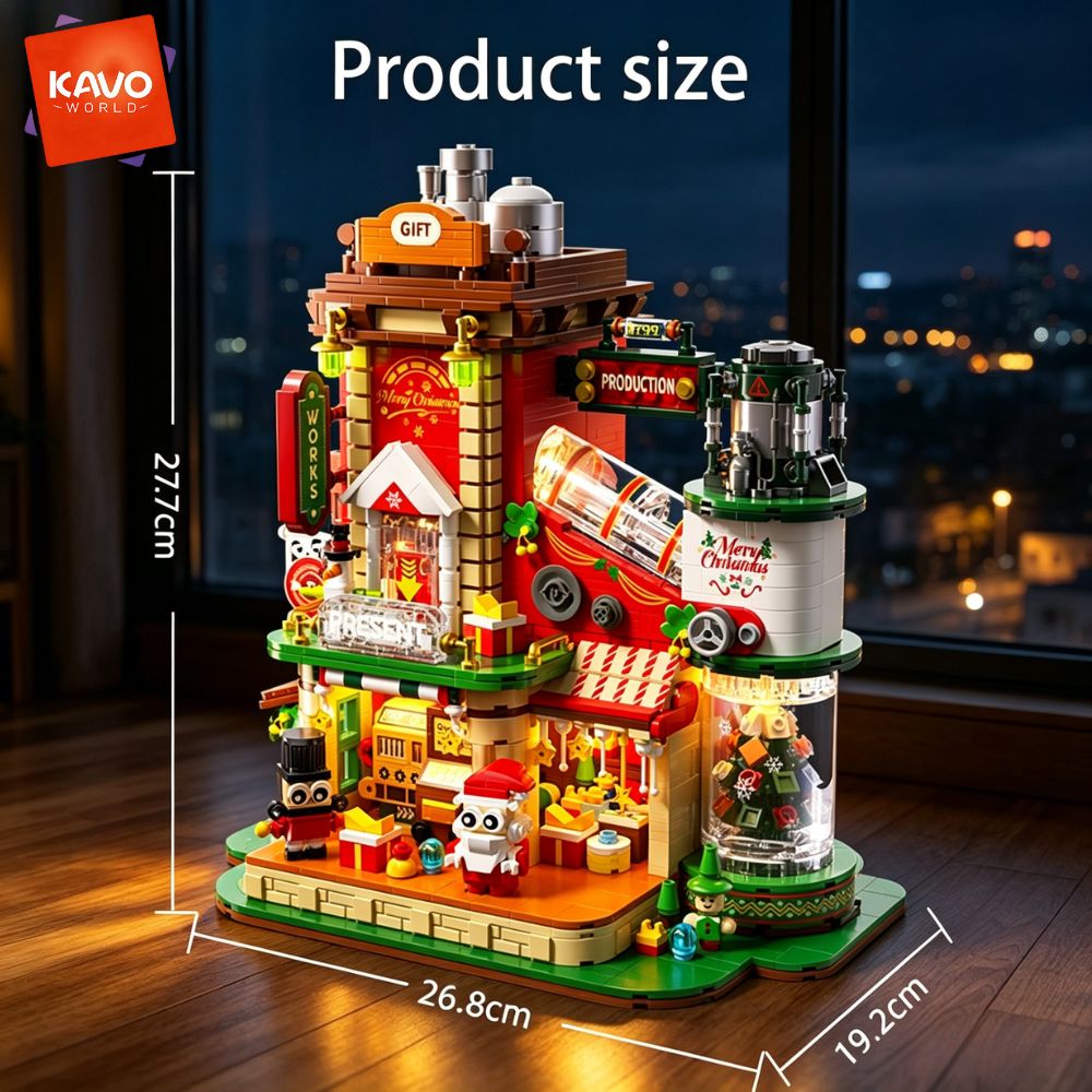 KAVOWORLD 2775ピース クリスマスギフト 工場ビ - Desk Setup Small Room のレビューと価格