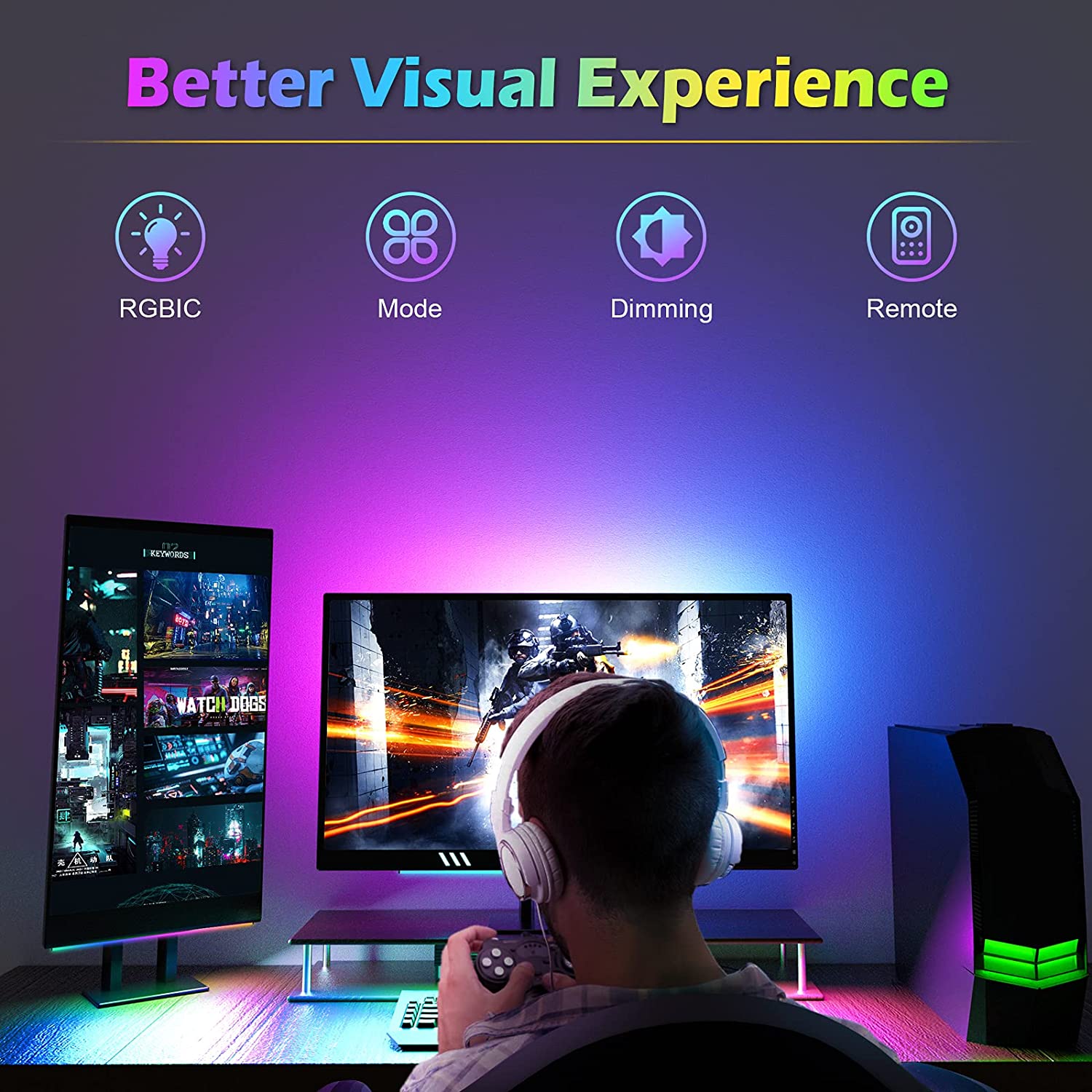 アンダーモニターライトバー RGB Dreamcolor ア - Desk Setup Rgb のレビューと価格